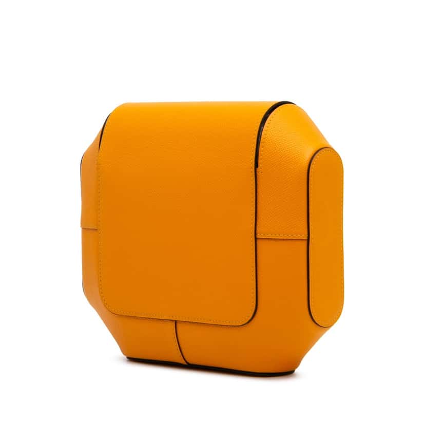 Hermès Epsom Octogone Clutch Yellow Leather Very good condition - Back View