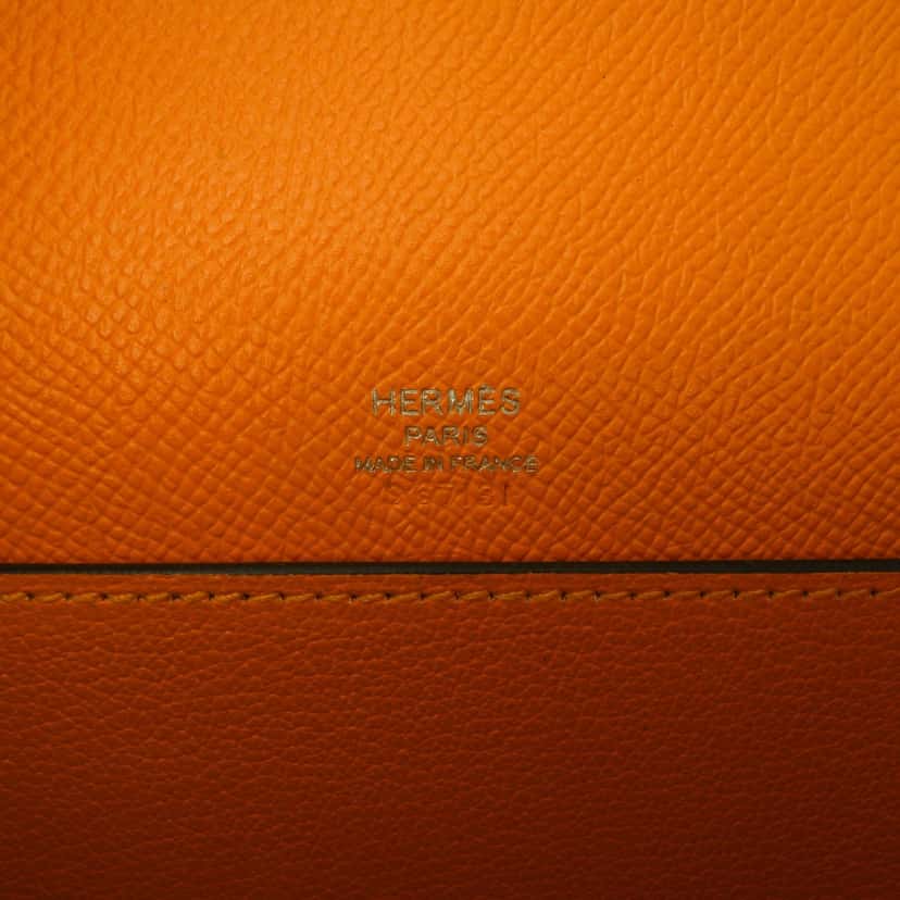 Hermès Epsom Octogone Clutch Yellow Leather Very good condition - Box View