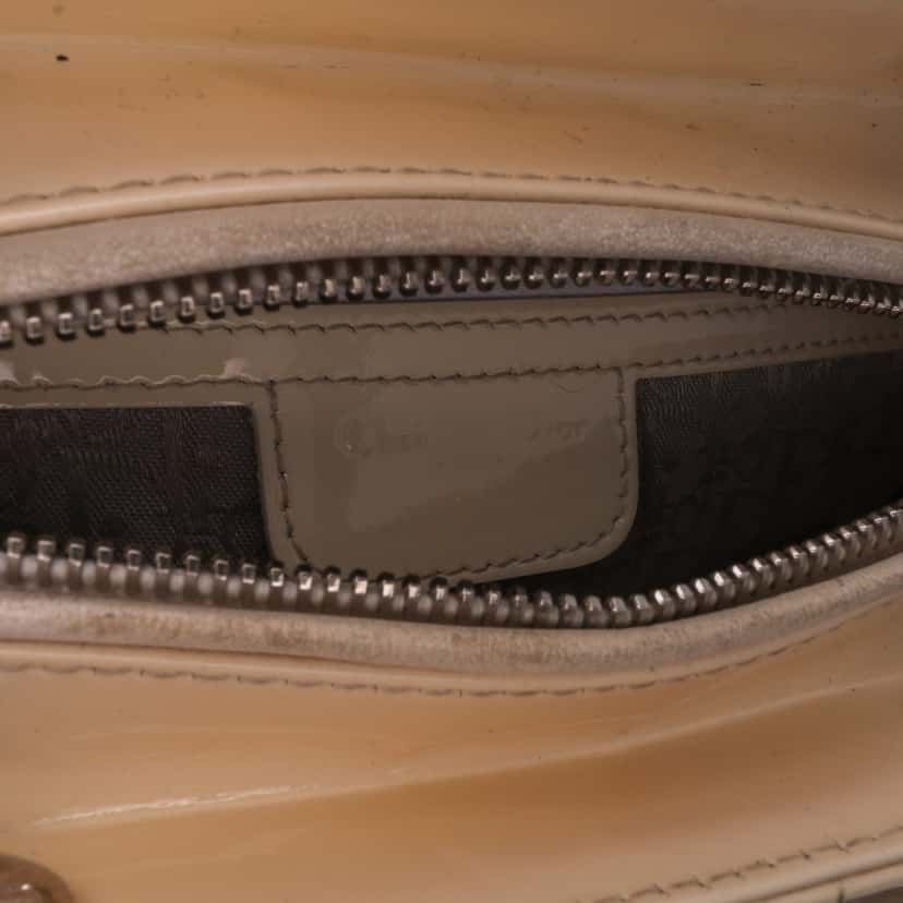 Dior Medium Patent Cannage Lady Dior Brown Leather Good condition - Box View