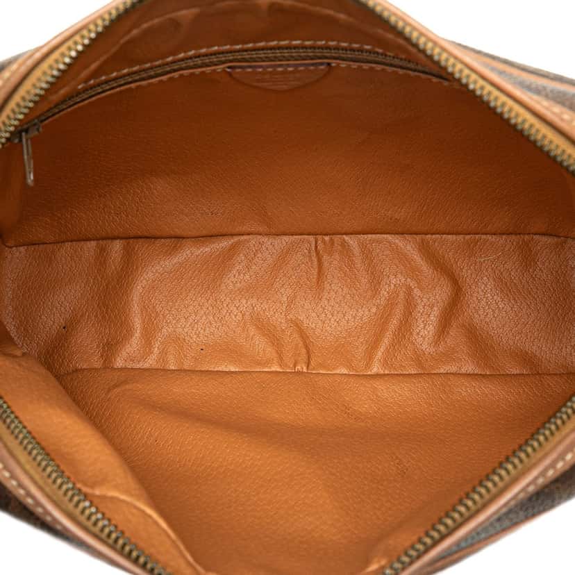 Celine Macadam Coated Canvas Crossbody Brown Canvas Good condition - Model View