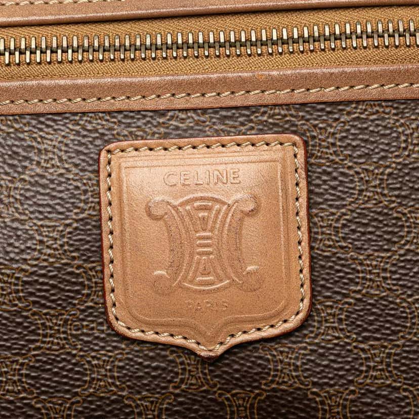 Celine Macadam Coated Canvas Crossbody Brown Canvas Good condition - Box View