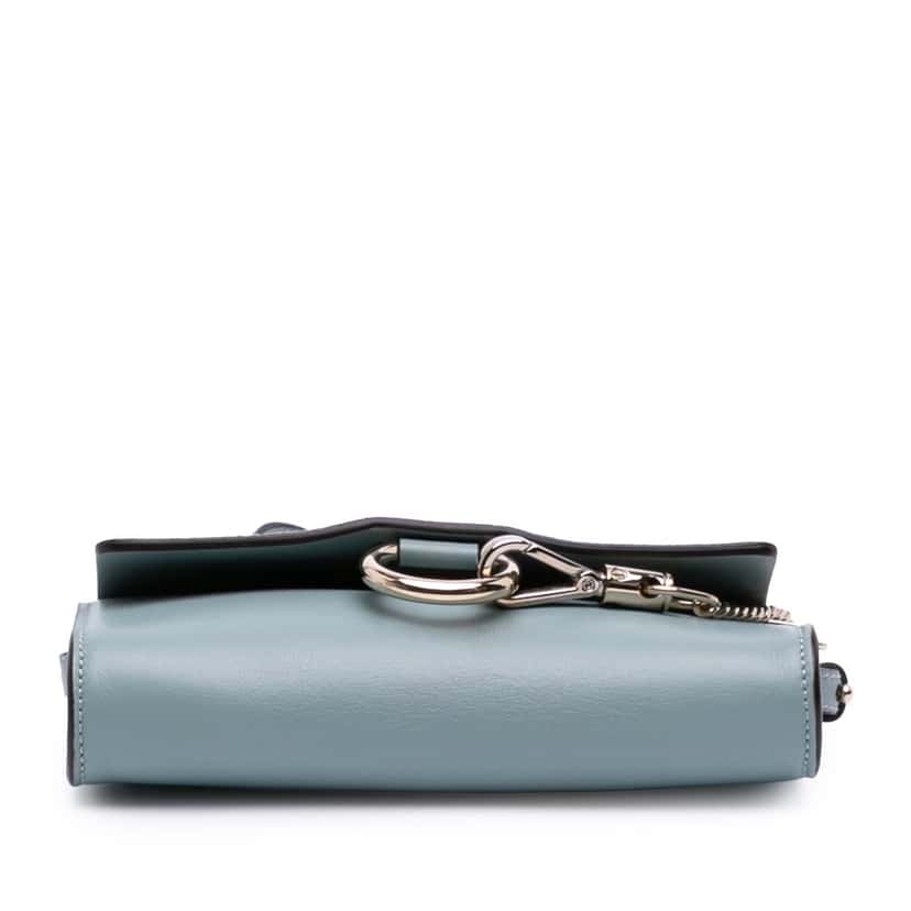 Chloé Mini Suede and Calfskin Faye Crossbody Blue Leather Good condition - Inside View