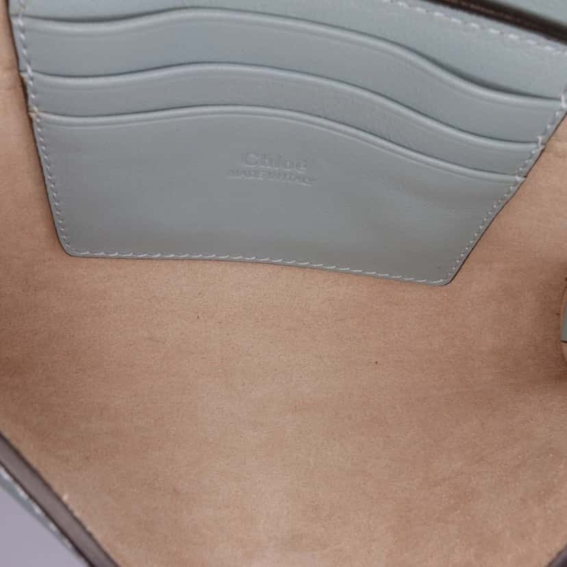 Chloé Mini Suede and Calfskin Faye Crossbody Blue Leather Good condition - Model View