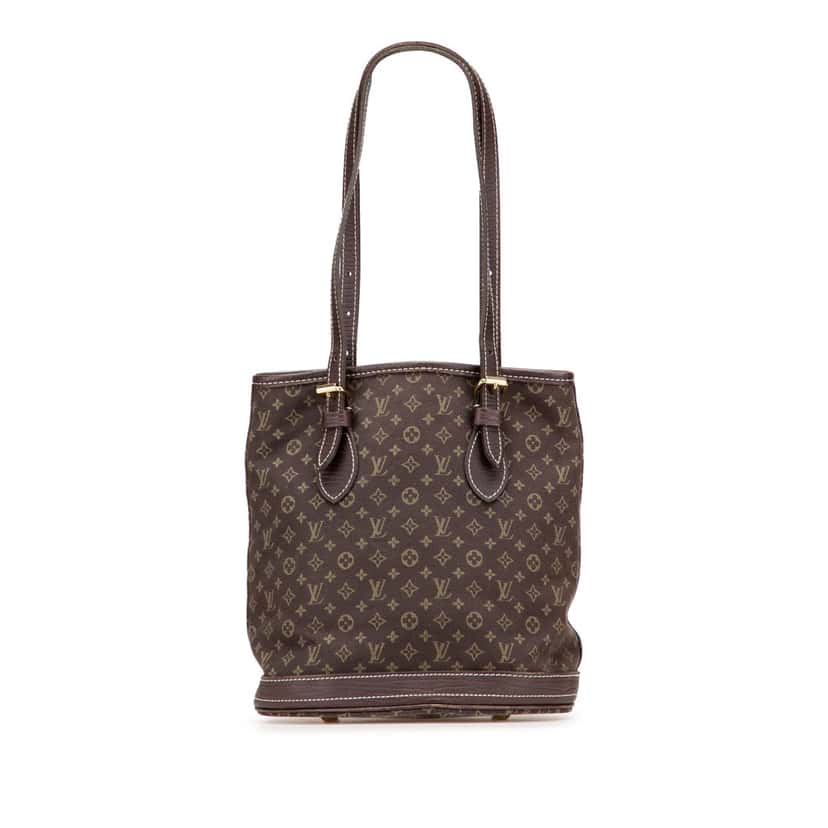 Louis Vuitton Monogram Mini Lin Bucket PM Brown Canvas Good condition - Front View