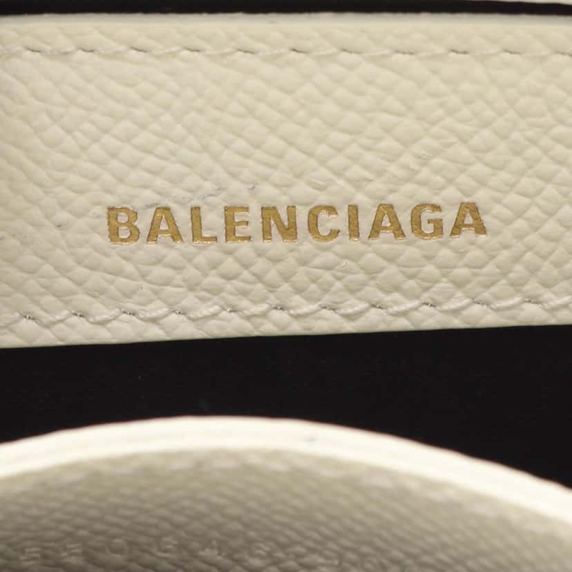 Balenciaga XXS Calfskin Ville Top Handle Bag White Leather Good condition - Model View