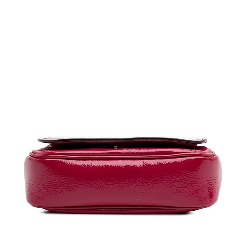 Gucci Small Patent Soho Chain Flap Crossbody Red Leather Good condition - Inside View