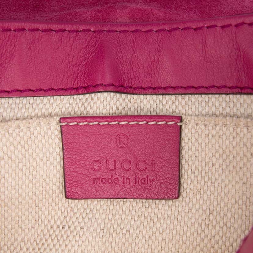 Gucci Small Patent Soho Chain Flap Crossbody Red Leather Good condition - Box View