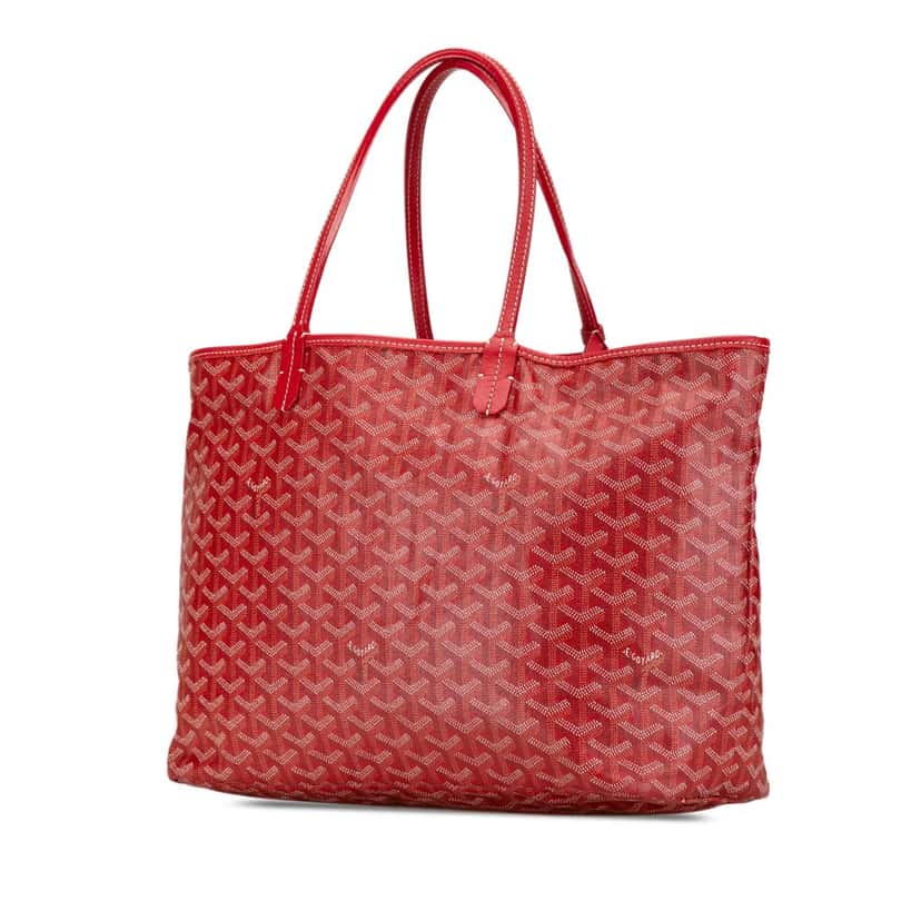 Goyard Goyardine Saint Louis PM Red Canvas Good condition - Back View