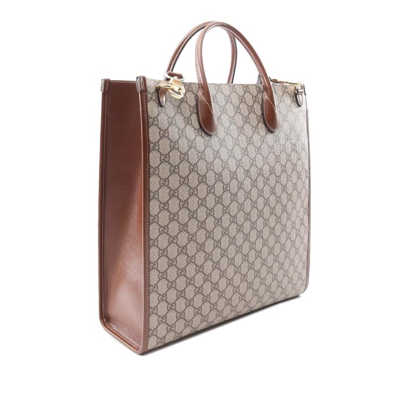 Gucci Medium GG Supreme Interlocking G Tote Brown Canvas Good condition - Back View