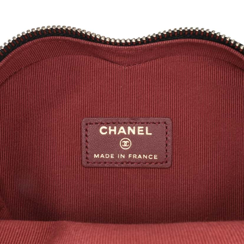 Chanel Mini Lambskin CC in Love Heart Crossbody Black Leather Good condition - Box View
