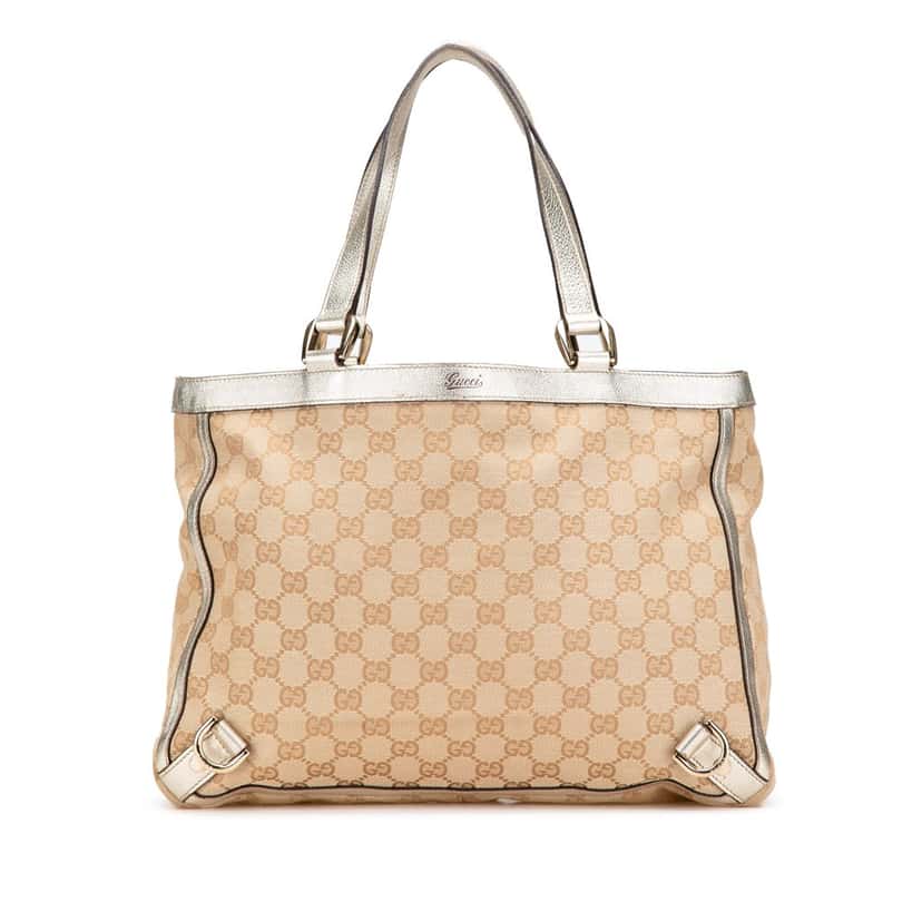 Gucci GG Canvas Abbey D Ring Tote Brown Canvas Good condition - Front View