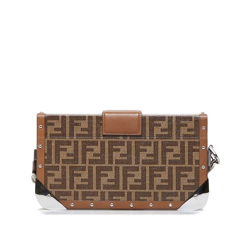 Fendi Zucca Baguette Trunk Brown Canvas Good condition - Inside View