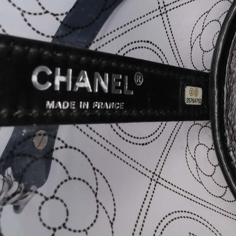 Chanel Small PVC and Crumpled Calfskin Camellia Coco Bucket Bag Black Good condition - Box View