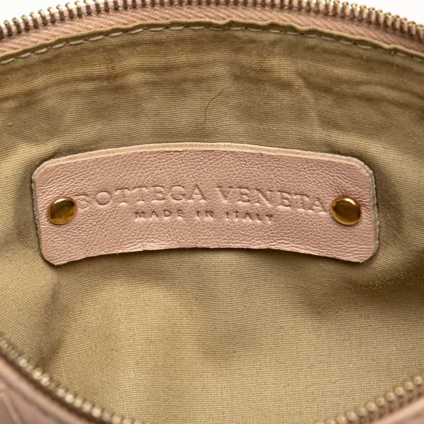 Bottega Veneta Leather Intrecciato Pouch Brown Leather Good condition - Box View