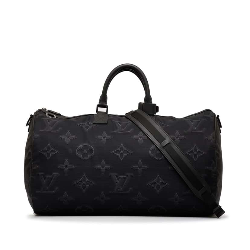 Louis Vuitton Monogram 3D 2054 Reversible Keepall Bandouliere 50 Black Good condition - Front View