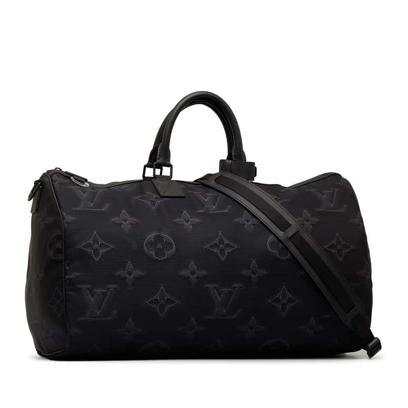 Louis Vuitton Monogram 3D 2054 Reversible Keepall Bandouliere 50 Black Good condition - Back View