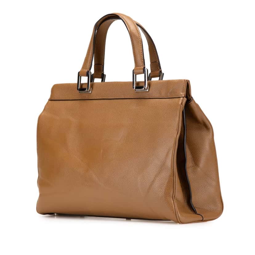 Gucci Medium Leather Zumi Top Handle Bag Brown Leather Good condition - Back View