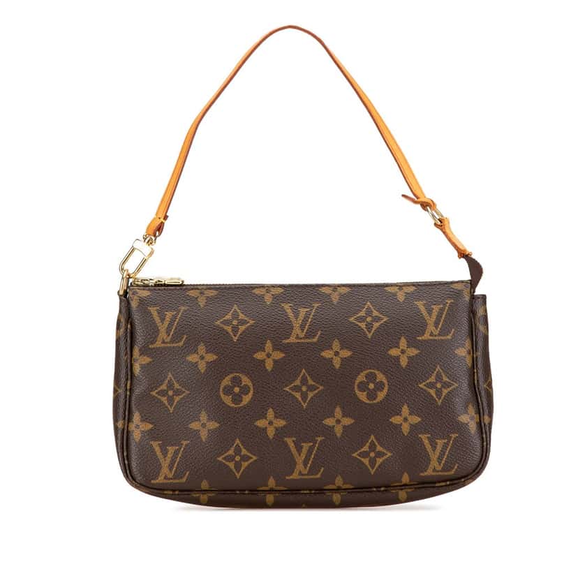 Louis Vuitton Monogram Pochette Accessoires Brown Canvas Good condition - Front View