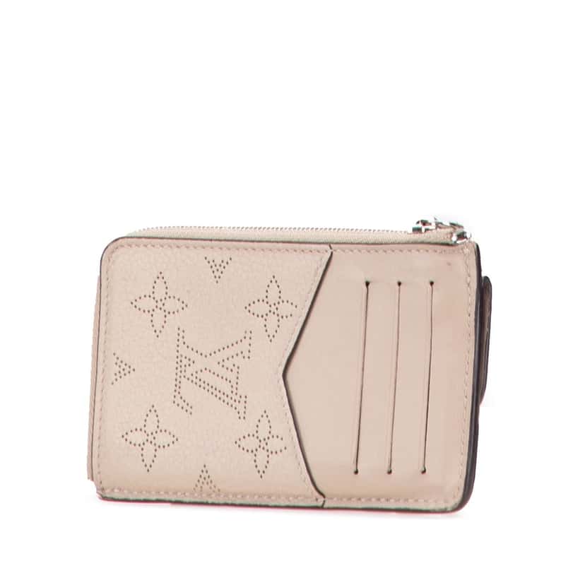 Louis Vuitton Monogram Mahina Recto Verso Card Holder Brown Leather Good condition - Back View