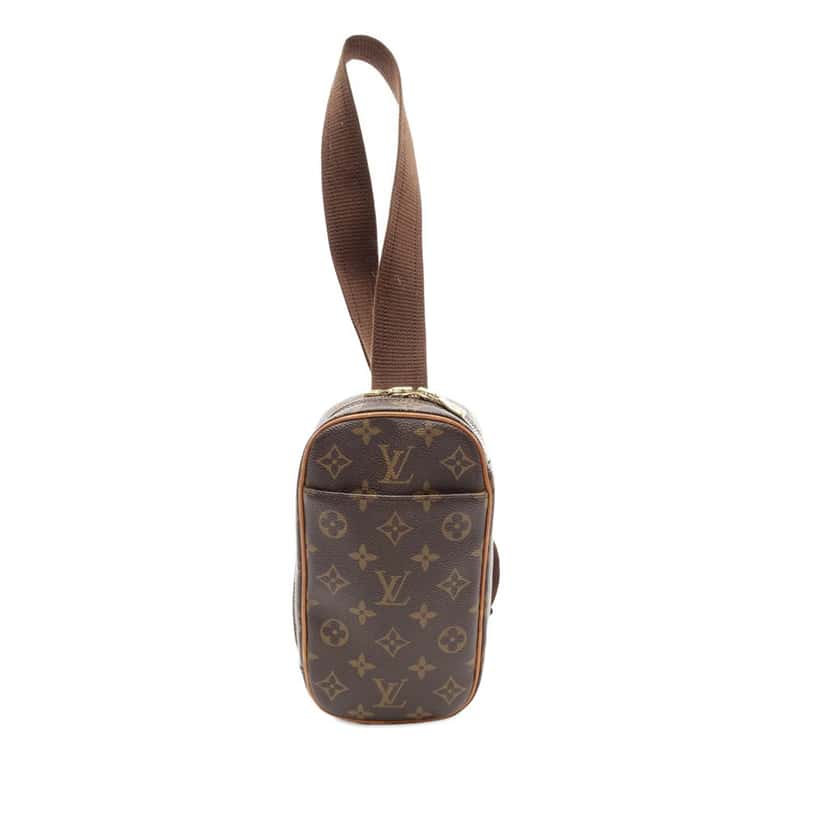 Louis Vuitton Monogram Pochette Gange Brown Canvas Good condition - Front View