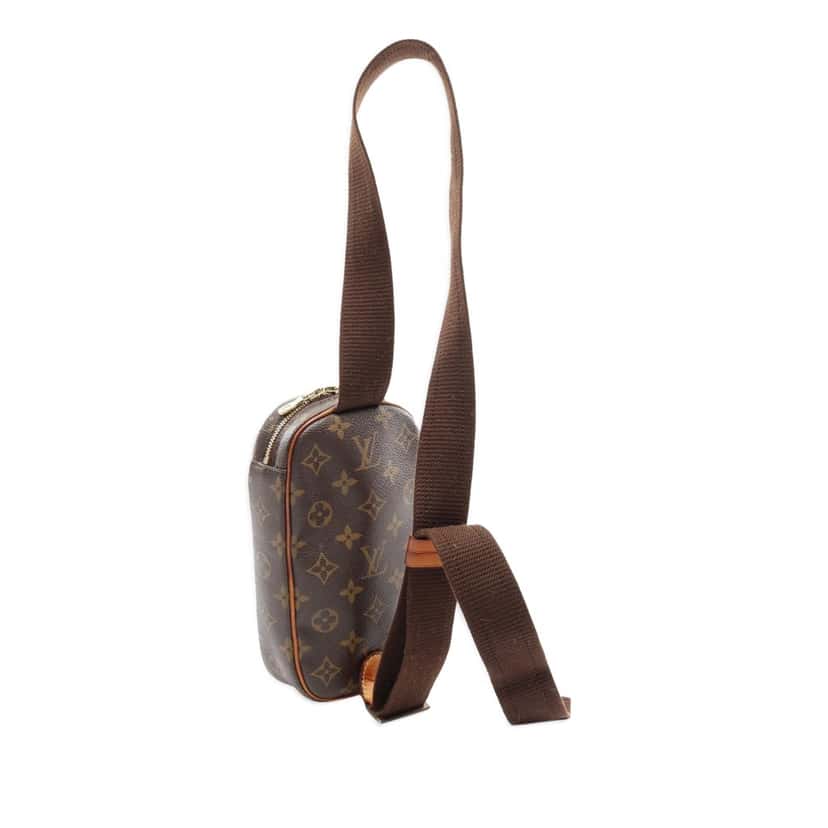 Louis Vuitton Monogram Pochette Gange Brown Canvas Good condition - Back View