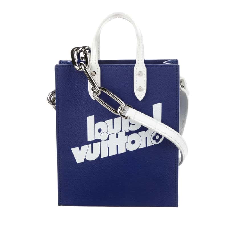 Louis Vuitton Everyday Sac Plat XS Blue Leather Good condition - Front View