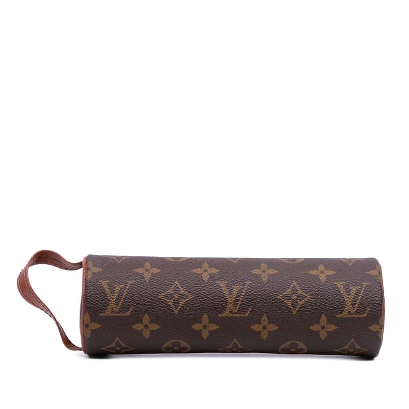 Louis Vuitton Monogram Trousse Ronde Pencil Case 20 Brown Canvas Good condition - Inside View