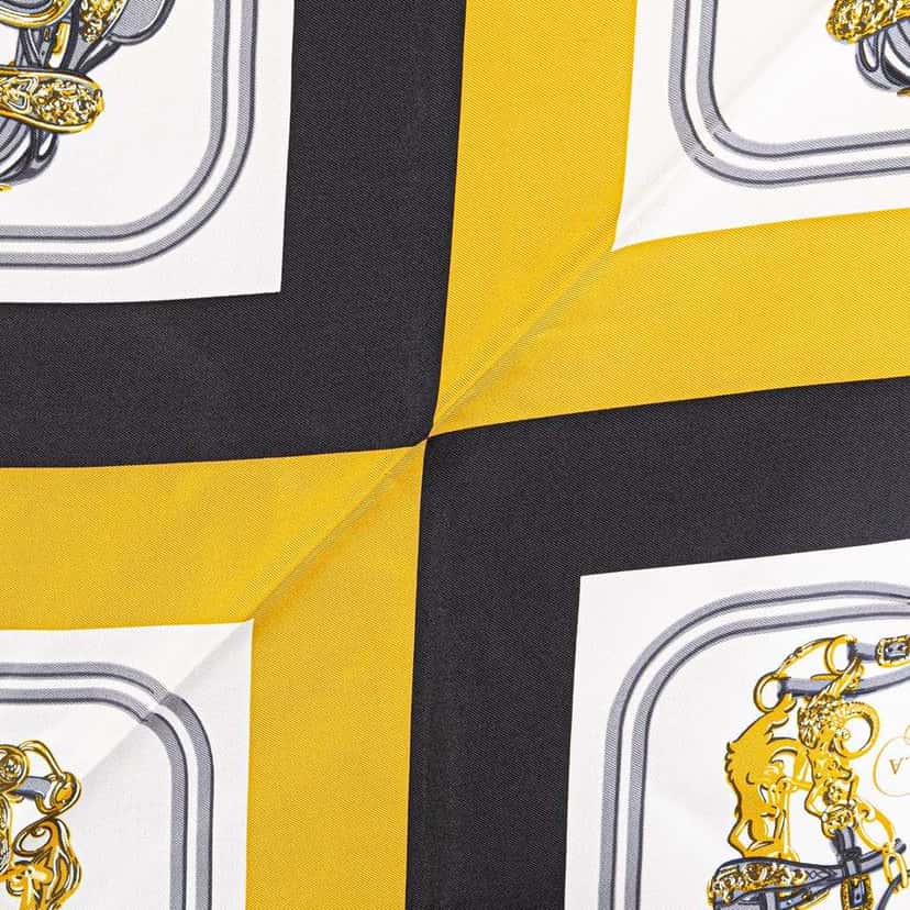 Hermès Mini Brides De Gala Giant Triangle Silk Scarf Gold Silk Good condition - Box View