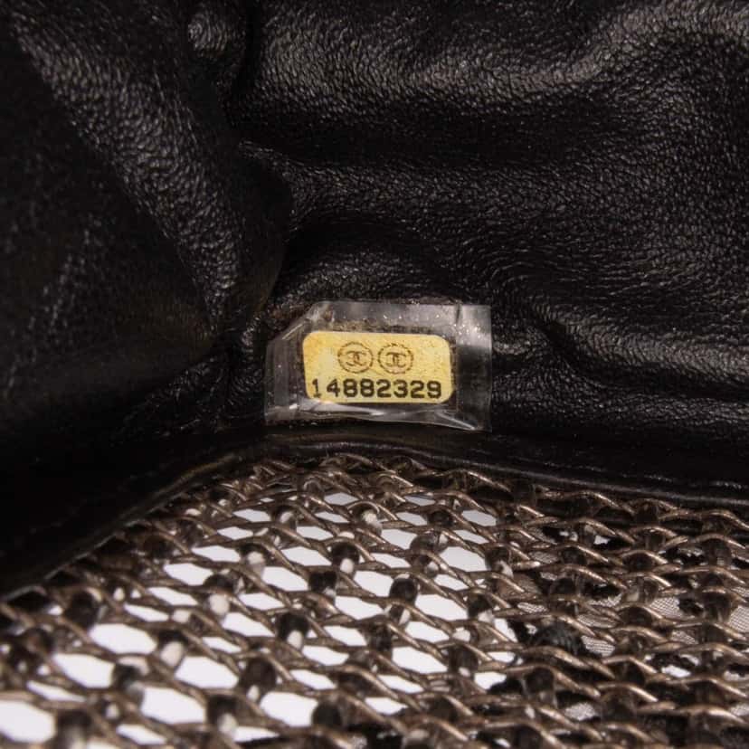 Chanel Small Mesh Butterfly Flap Black Polyester Good condition - Box View