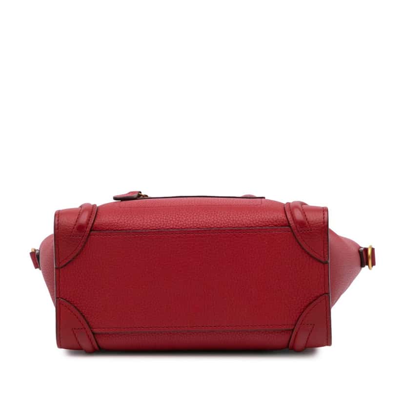 Celine Nano Leather Luggage Tote Red Leather Good condition - Inside View
