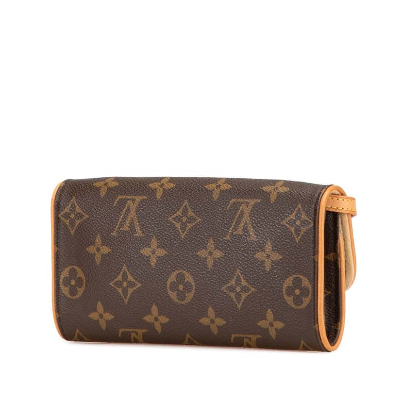 Louis Vuitton Monogram Pochette Twin PM Brown Canvas Good condition - Back View
