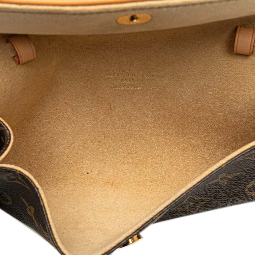 Louis Vuitton Monogram Pochette Twin PM Brown Canvas Good condition - Model View