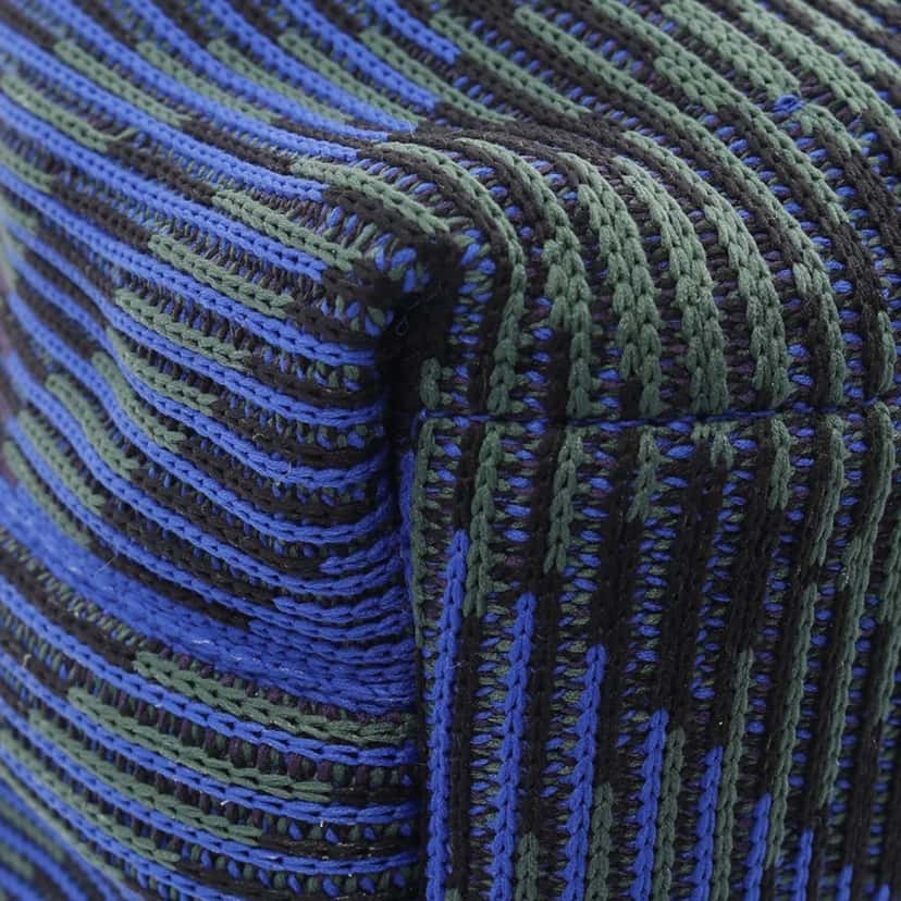 Burberry Mini Nova Check Knit Peg Duffle Bag Blue Wool Good condition - Box View