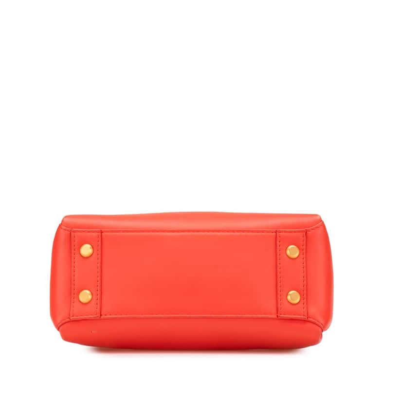 Bottega Veneta Mini Nappa Piazza Top Handle Satchel Red Leather Good condition - Inside View