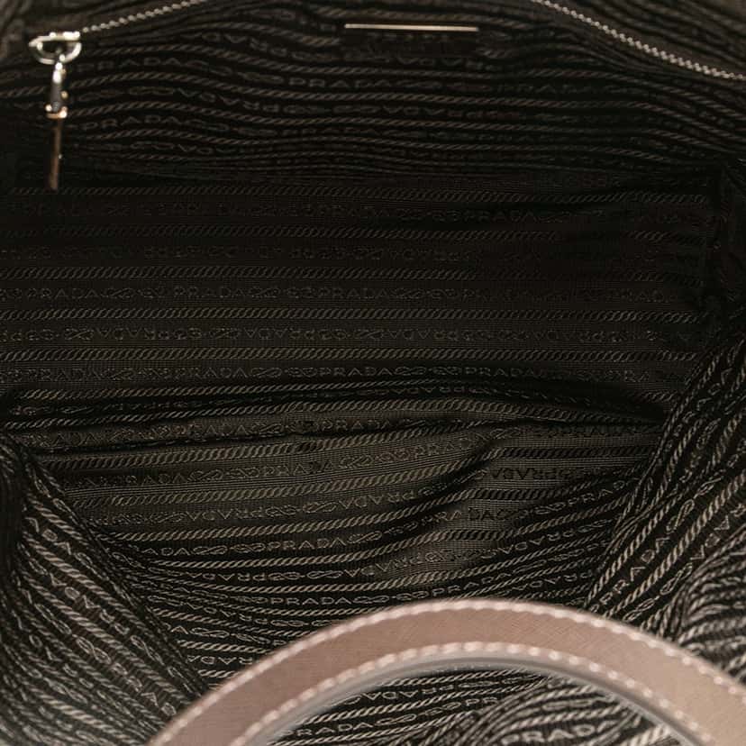 Prada Tessuto Stampato Satchel Brown Good condition - Model View