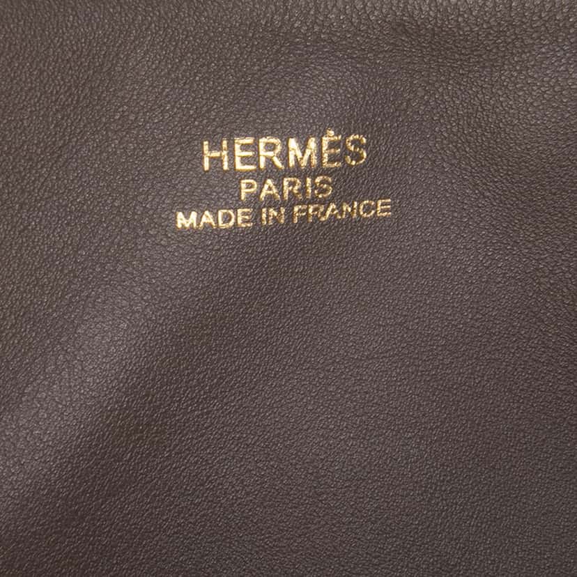 Hermès Veau Sikkim and Clemence Double Sens 36 Brown Leather Good condition - Model View