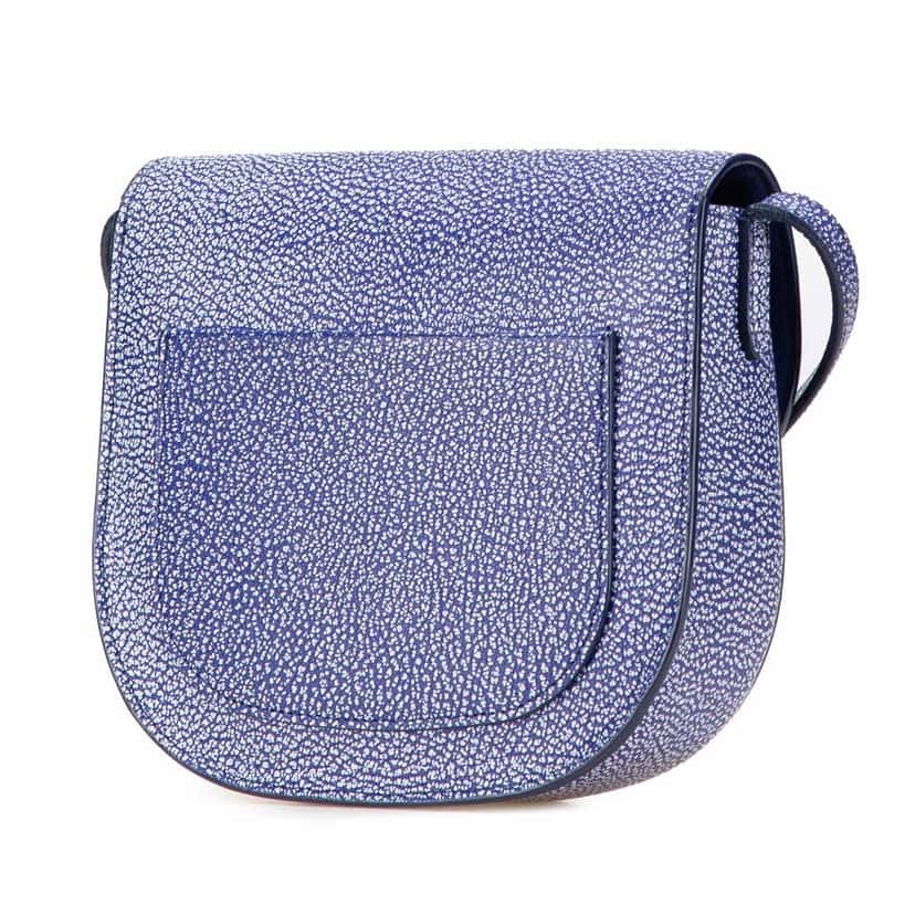 Celine Small Goatskin Trotteur Crossbody Blue Leather Good condition - Back View