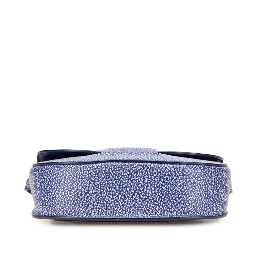Celine Small Goatskin Trotteur Crossbody Blue Leather Good condition - Inside View