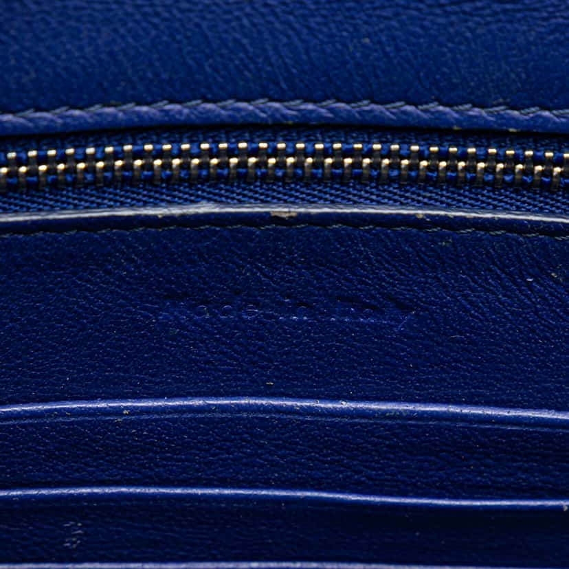 Celine Small Goatskin Trotteur Crossbody Blue Leather Good condition - Box View