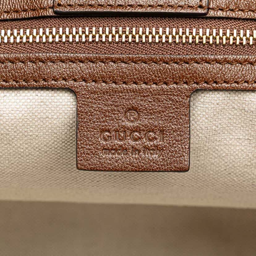 Gucci Medium GG Canvas Horsebit 1955 Tote Brown Canvas Good condition - Box View
