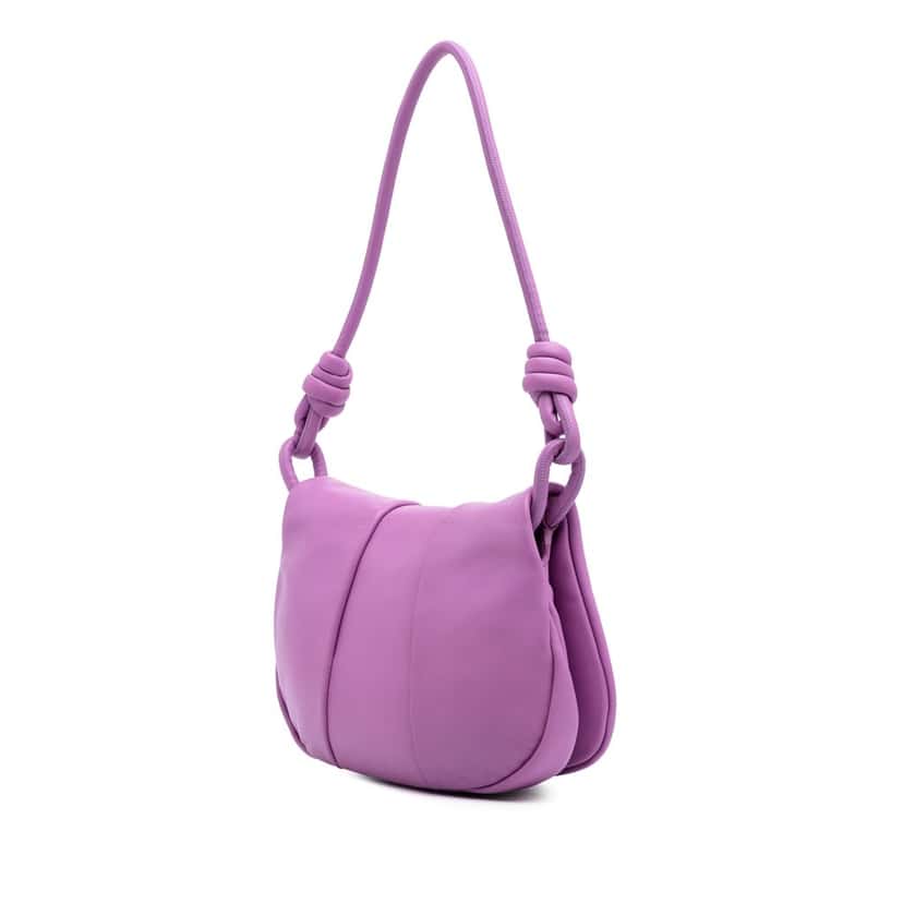 Loewe Shiny Calfskin Paseo Satchel Purple Leather Very good condition - Back View