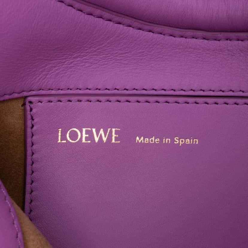 Loewe Shiny Calfskin Paseo Satchel Purple Leather Very good condition - Box View