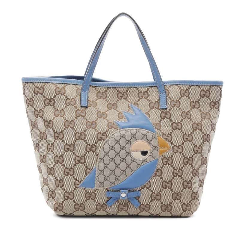 Gucci GG Canvas Zoo Handbag Brown Canvas Good condition - Front View