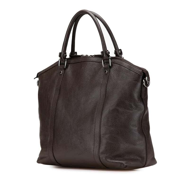 Gucci Large Leather GG Charm Dome Satchel Brown Leather Good condition - Back View