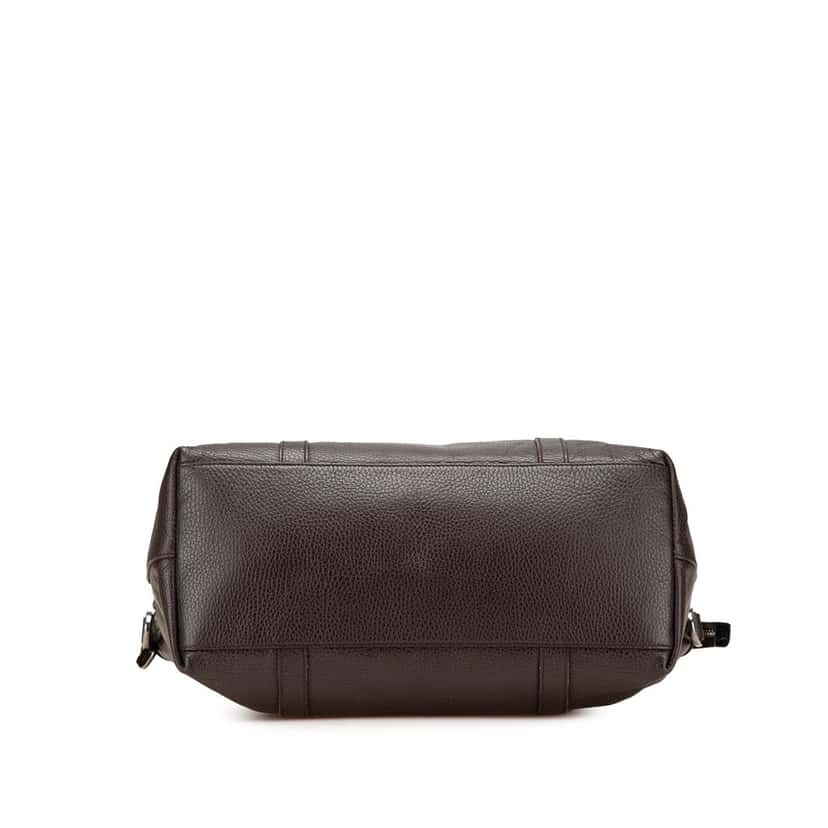 Gucci Large Leather GG Charm Dome Satchel Brown Leather Good condition - Inside View