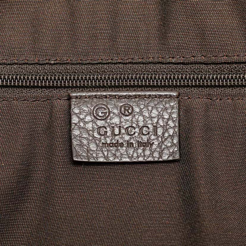 Gucci Large Leather GG Charm Dome Satchel Brown Leather Good condition - Box View