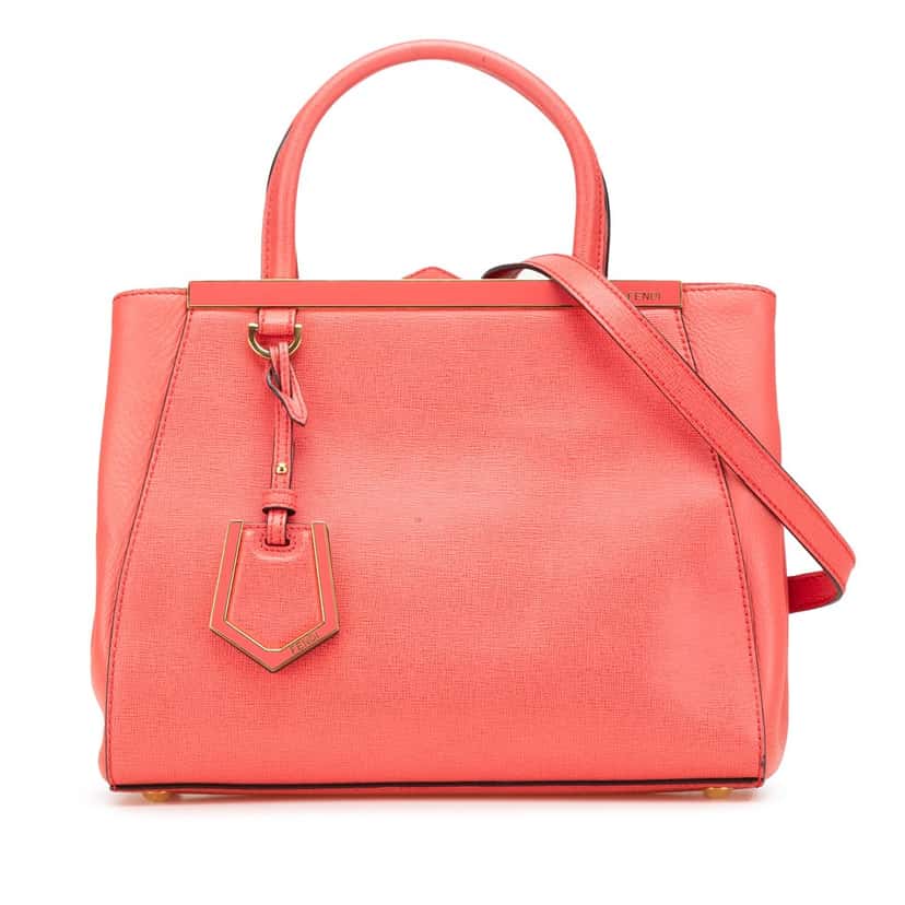 Fendi Petite Leather 2Jours Satchel Pink Leather Good condition - Front View