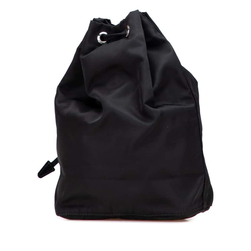 Prada Tessuto Drawstring Pouch Black Good condition - Back View