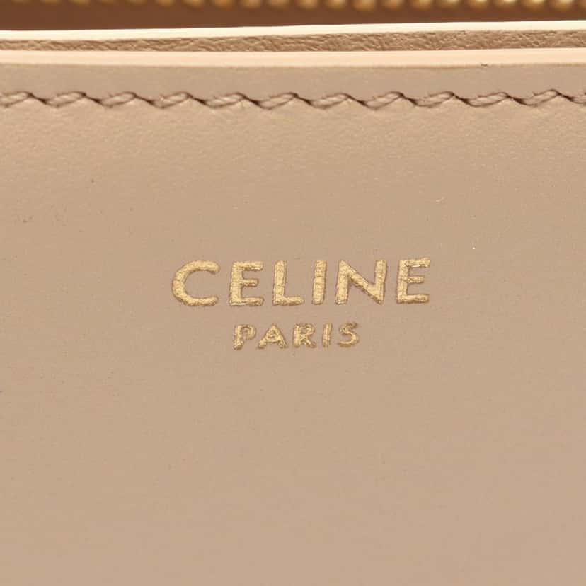 Celine Medium Calfskin Triomphe Frame Crossbody Brown Leather Good condition - Model View