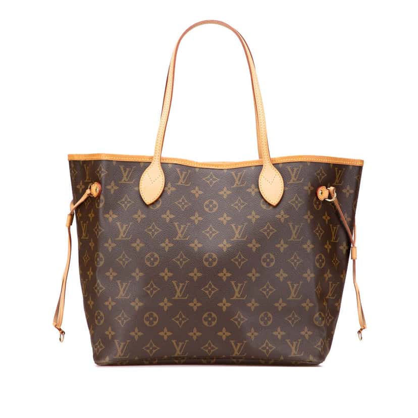 Louis Vuitton Monogram Neverfull MM Brown Canvas Good condition - Front View